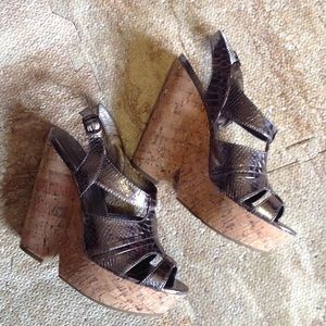 ~BCBGeneration metallic wedges/ new condition